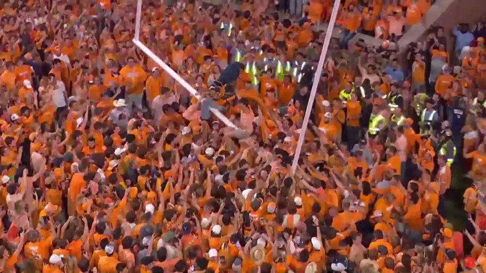 ClutchPoints on Twitter "Down go the goalposts in Tennessee 😂"