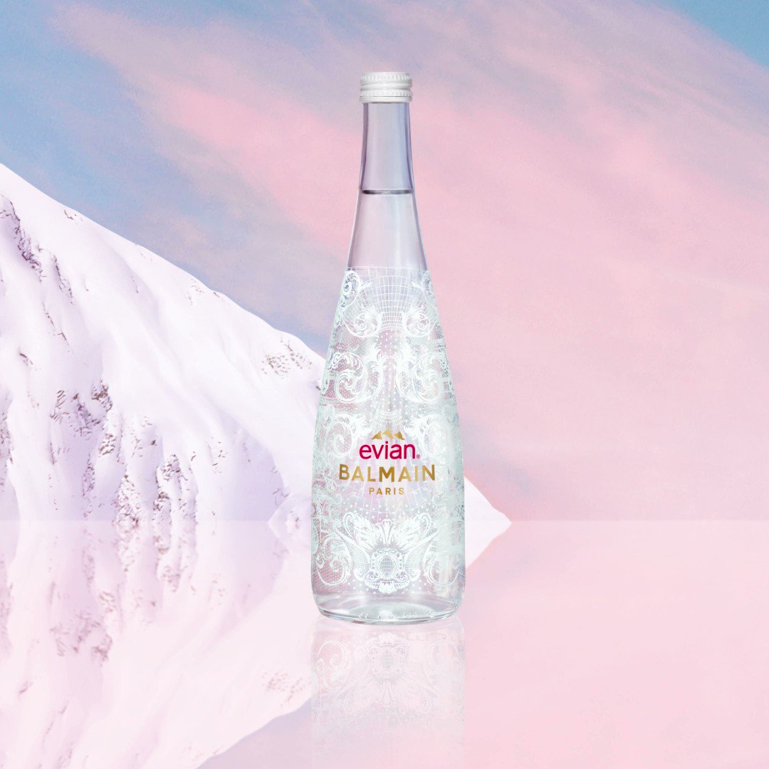evian on Twitter "BALMAIN x EVIAN Made in collaboration with luxury fashion house balmain and
