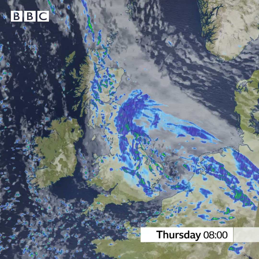 @bbcweather: Persistent rain and strong winds shifting northwards across the UK today, with brighter weather developing in the south and west. Fog could be slow to clear in Northern Ireland. Here’s your at-a-glance guide… BBC Weather (@bbcweather) / Twitter