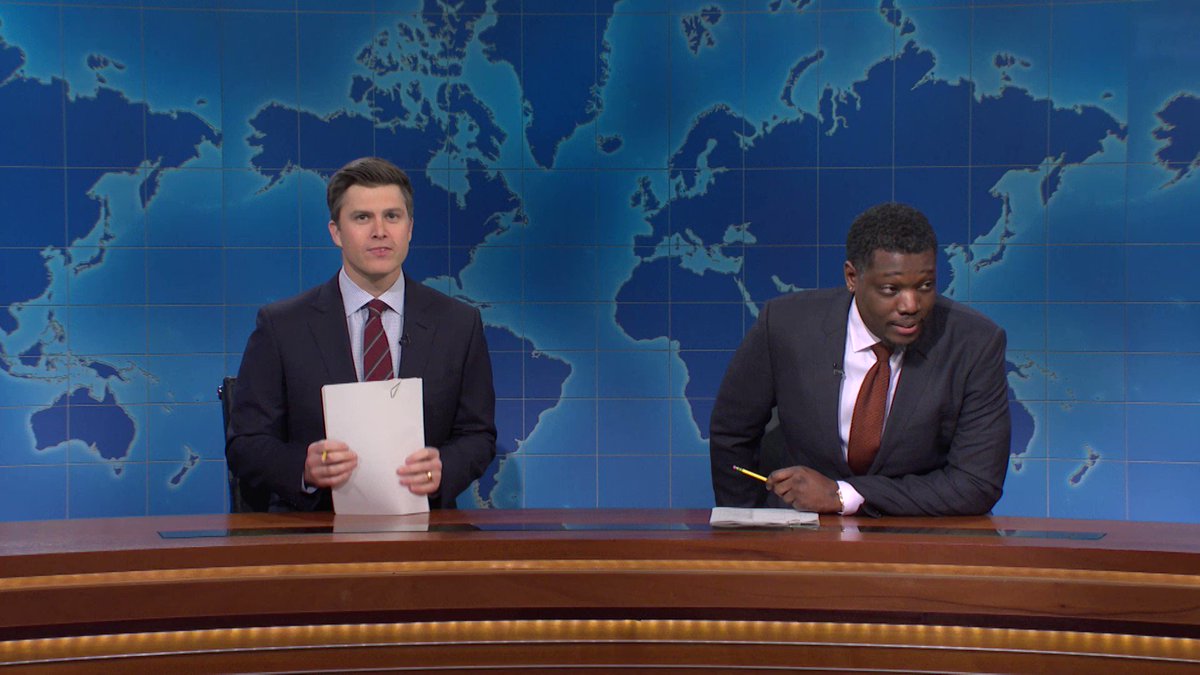 RT @nbcsnl: Colin Jost and Michael Che with Weekend Update! https://t.co/tasyz8DFbL