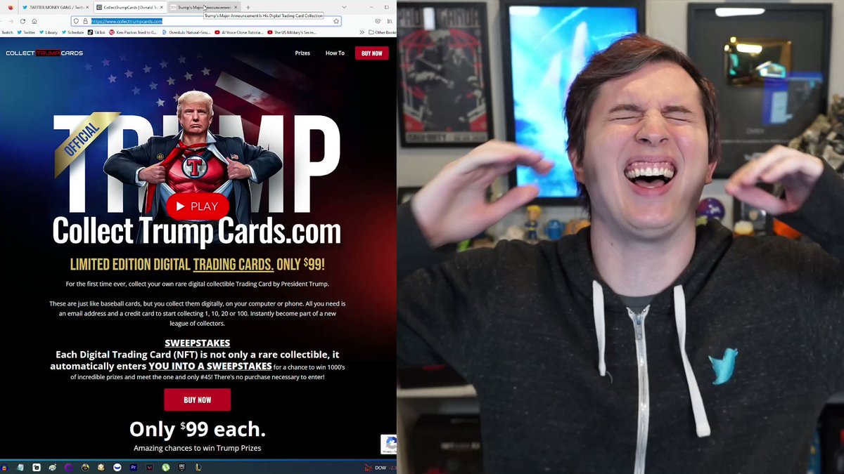 Drift0r on Twitter "Trump NFT trading cards are HILARIOUS! He hyped up