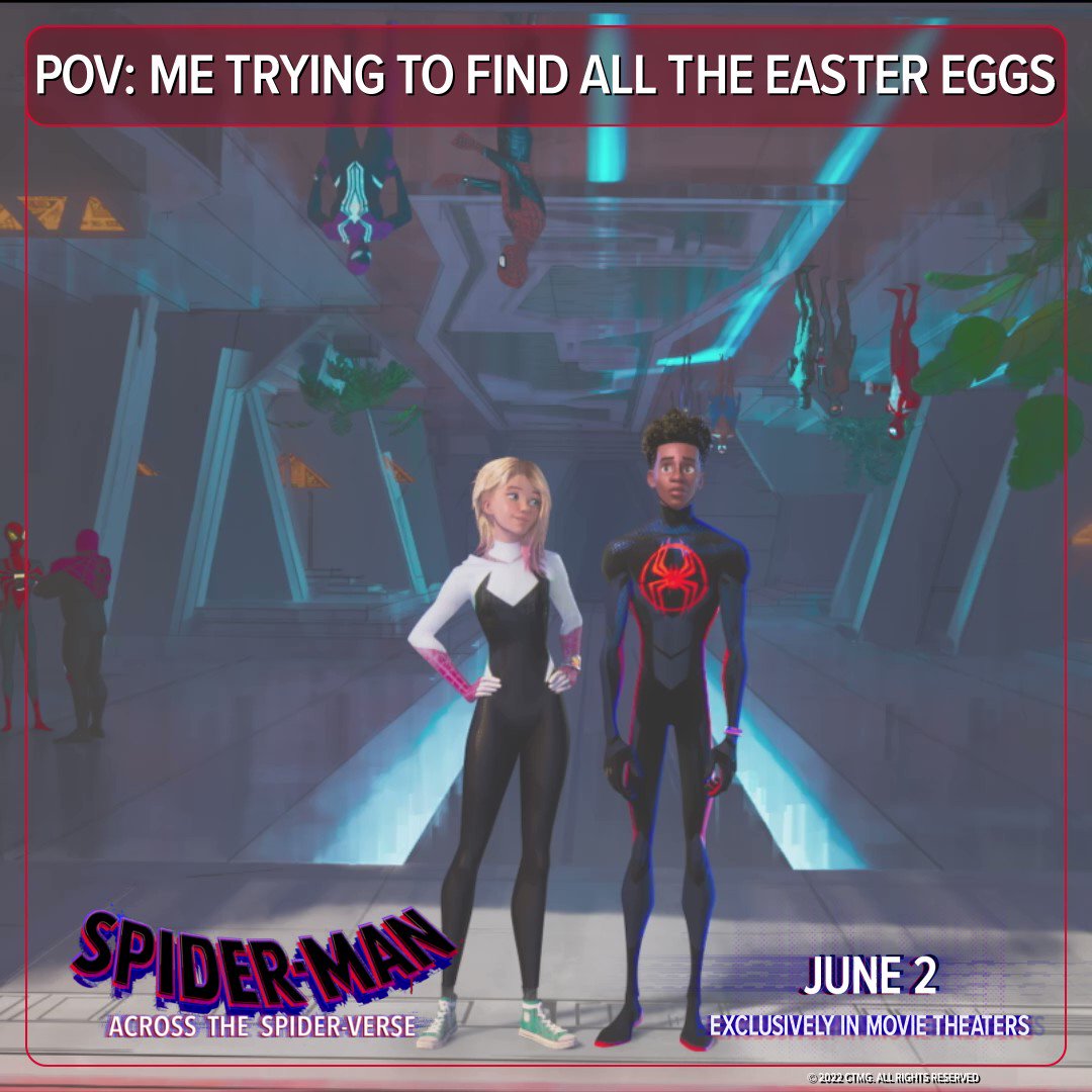 RT @SonyAnimation: A multiverse of theories. What have you found in the Spider-Man: Across the #SpiderVerse trailer? https://t.co/yyoXBXiYuQ