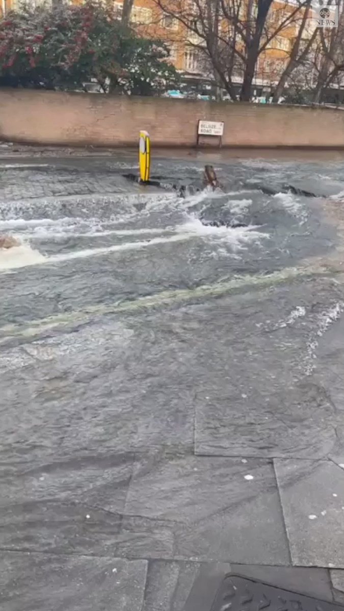 A London Street Resembled More Of A River After A Water Main Burst A London Street Resembled More Of A River After A Water Main Burst