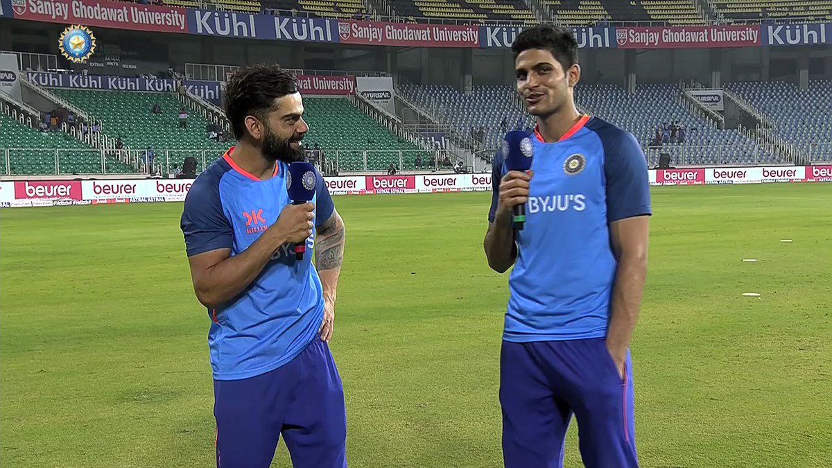 Virat kohli on twitter rt bcci imvkohli shubmangill reflect on