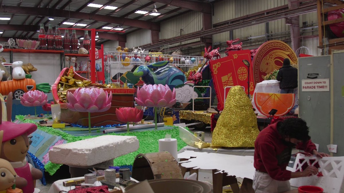 Reuters on Twitter "Workers are putting final touches on floats for