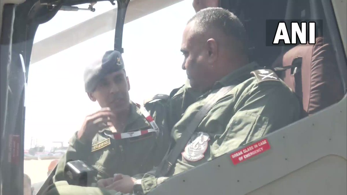 #WATCH | Indian Army chief General Manoj Pande flew in the Light Combat Helicopt…
