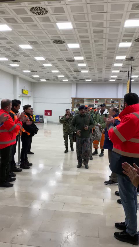 #WATCH | Turkey: India’s NDRF personnel were warmly welcomed at Adana Airpot aft…