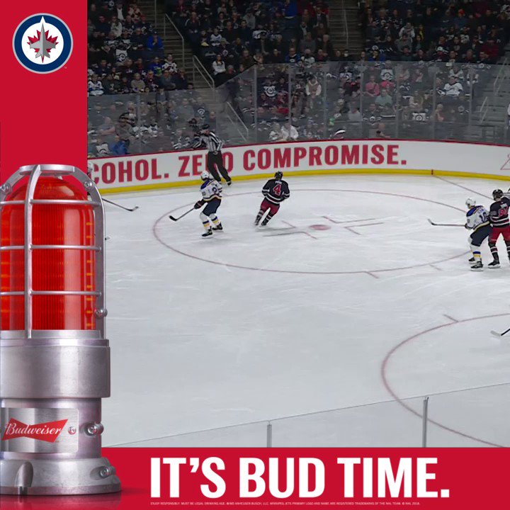 Winnipeg Jets on X: IT'S BUD TIME! Which Winnipeg Jet will score first  tonight? Reply with the hashtag #ItsBudTime for a chance to win a Budweiser  Red Light! Rules & Regulations ▶️