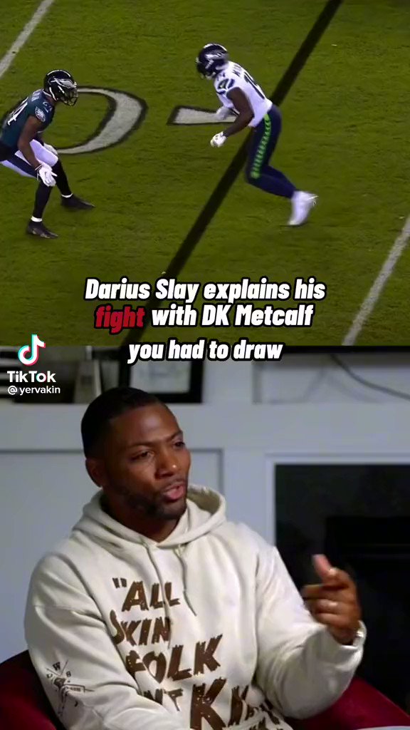 Sports ON Tap Seattle on X: I love having DK Metcalf on the Seahawks. This  man goes 110% at all times 😂 Darius Slay legit had no idea what was going  on