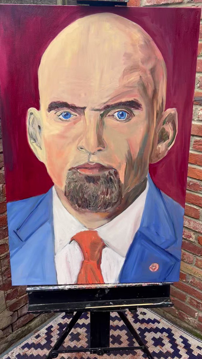 Pablo Manríquez on Twitter "My oil painting of John Fetterman."