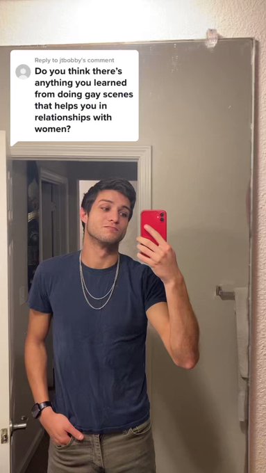 Do I think there’s anything I learned from doing gay scenes that helps me with relationships with women