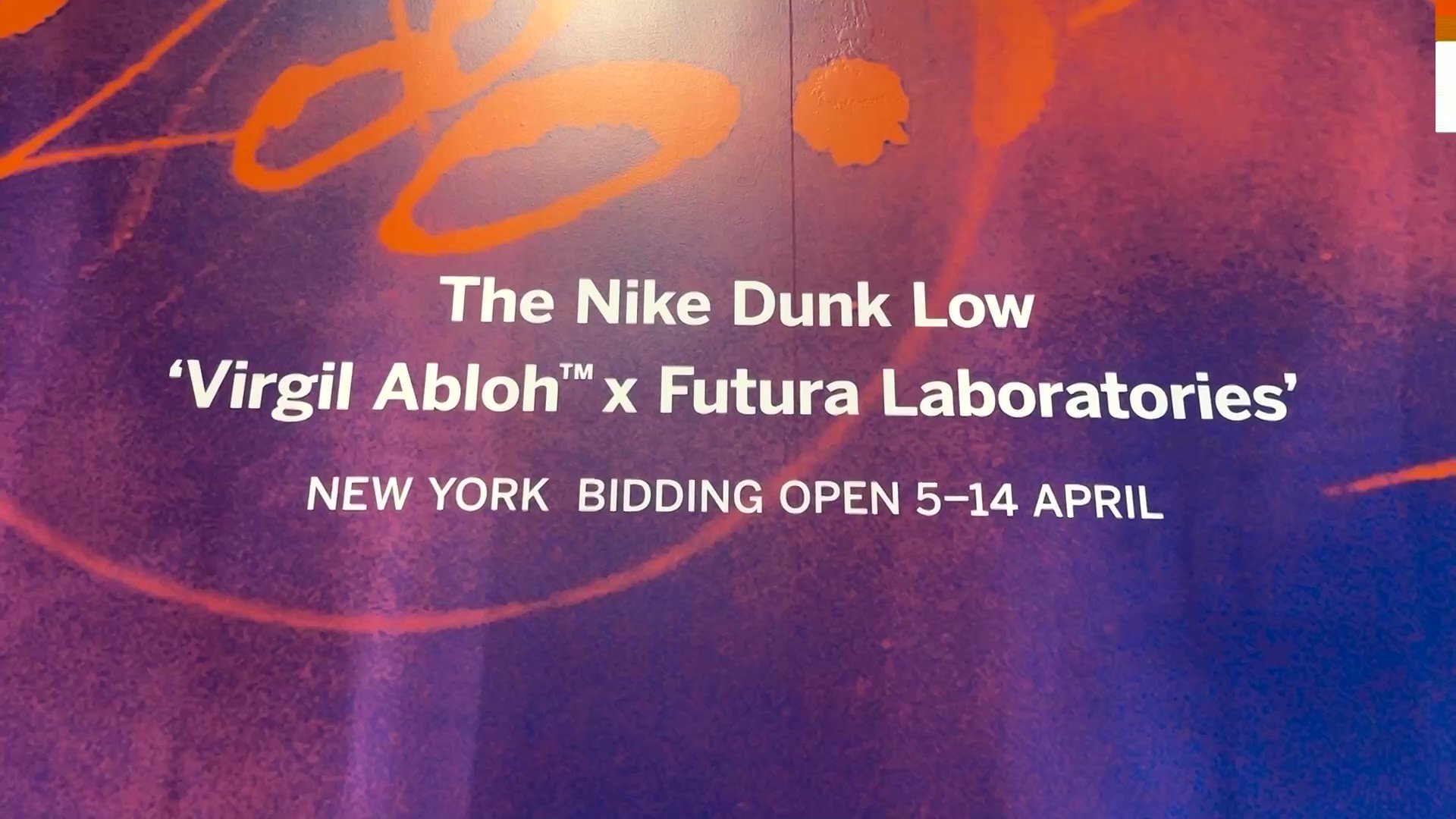 Sotheby's Futura Nike Dunk Low Virgil Abloh Auction