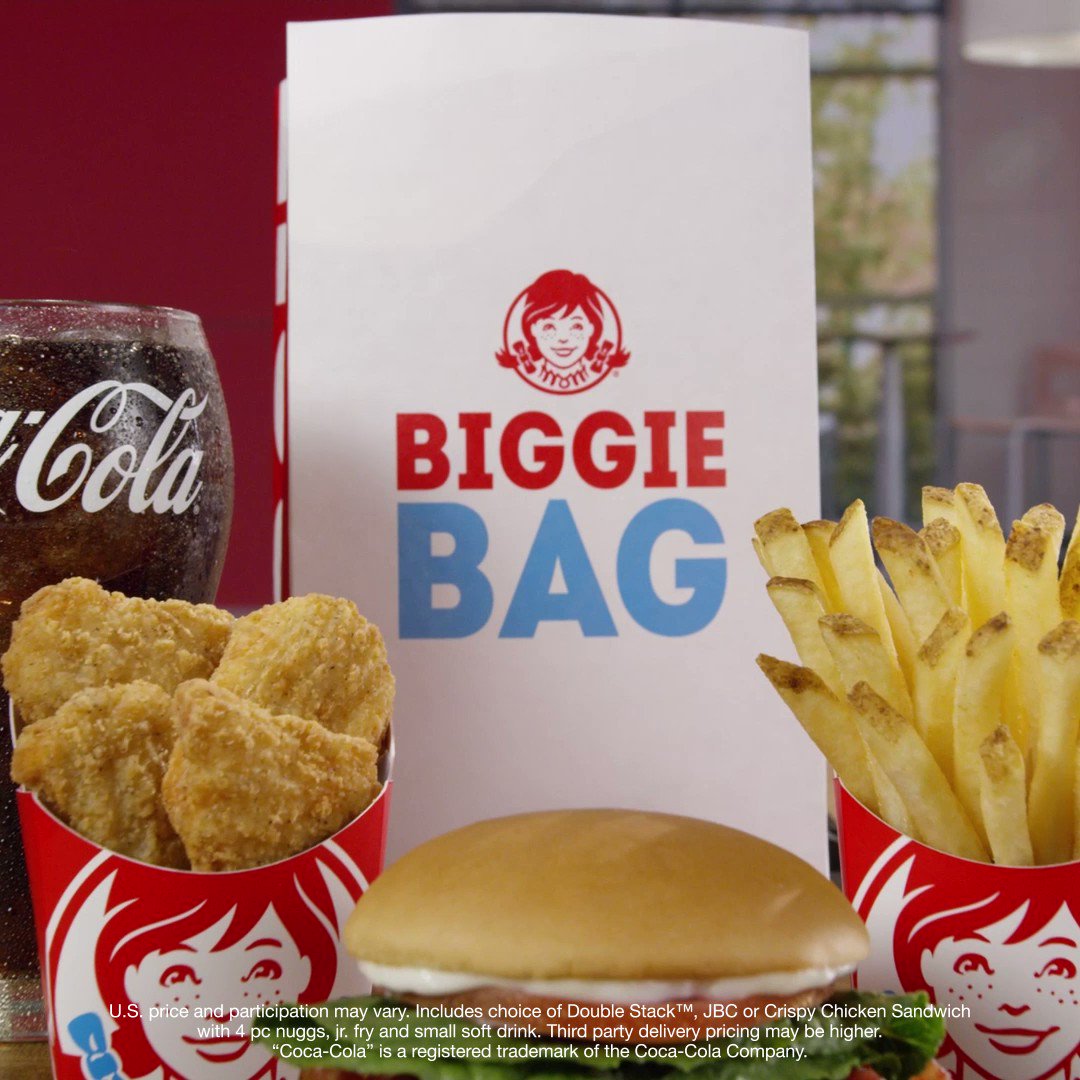 Wendy’s on Twitter through and get a 5 Biggie Bag today. https