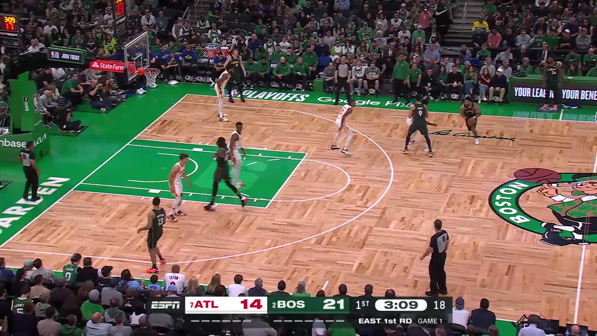 Nba on twitter tatum rises up and sinks the three he s got 13 points