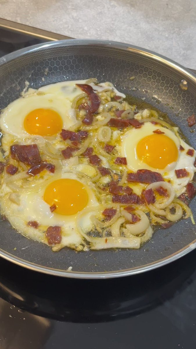 DadChef on Twitter "Eggs, garlic, onion, dry cured chorizo, beef