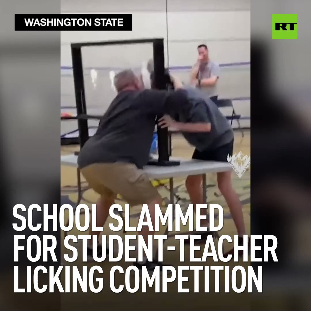 Teacher licks student