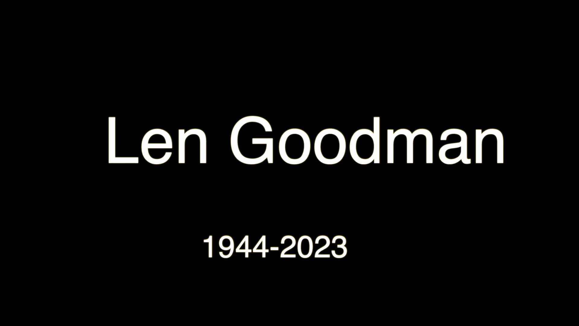 Donny Osmond on Twitter: "So saddened by the news of Len Goodman's