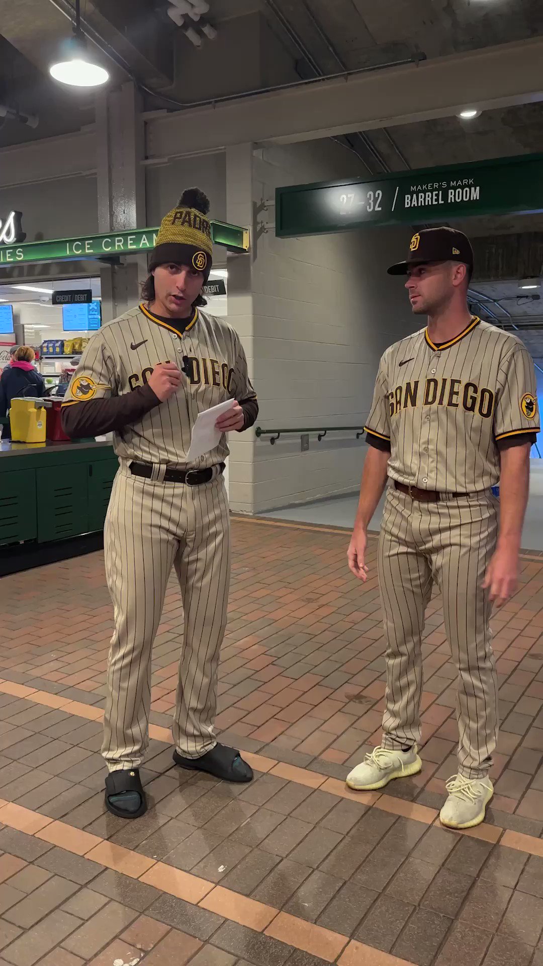 Talkin' Baseball on X: The Padres rookies did a coffee run in full uniform  in Chicago today  / X