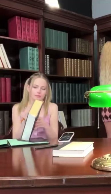Got caught taking nudes in the library.. see what my librarian, @CherieDeVille, films and does next🤫📚