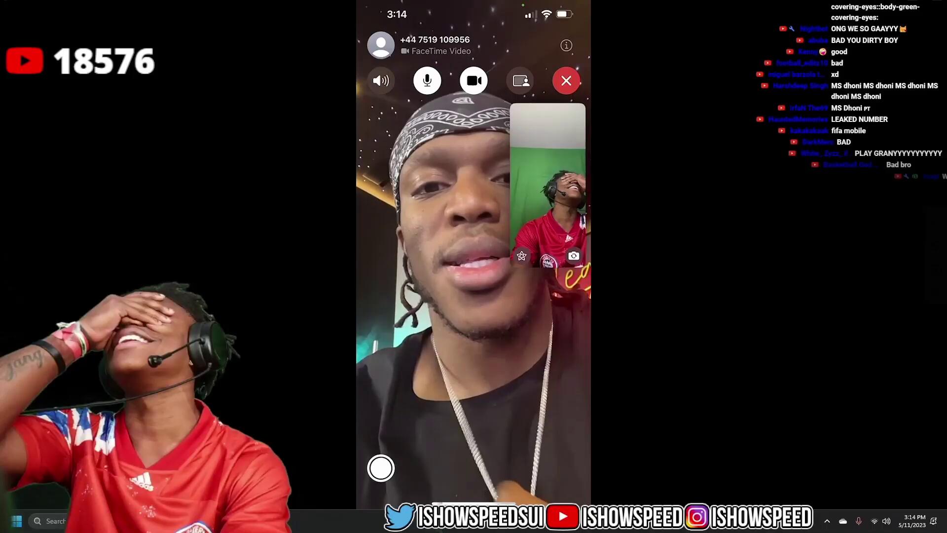 IShowSpeed blatantly leaks KSI's phone number on Instagram - Dexerto