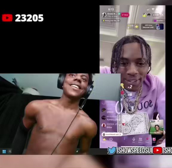 2023 Ishowspeed shows meat leaks in Twitter