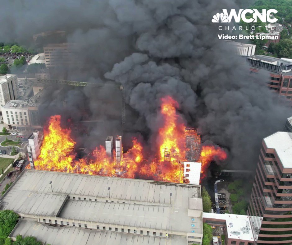WATCH: Massive fire near SouthPark Mall