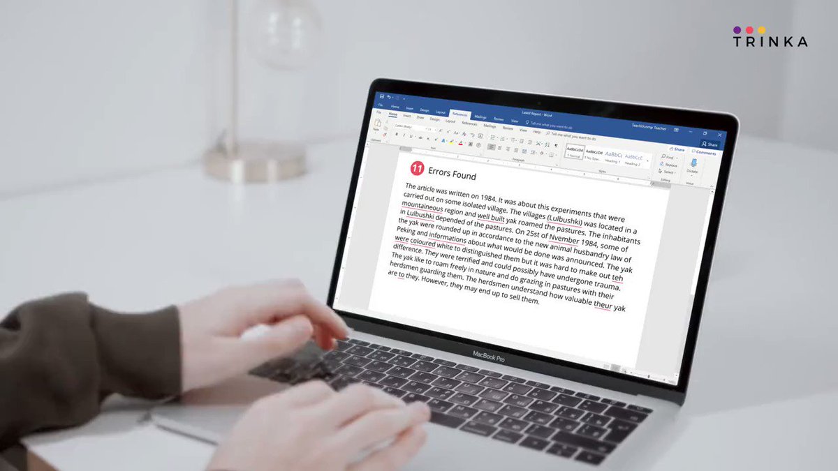 Abhishek on Twitter "Meet Trinka! The world's first grammar tool tailored for academic