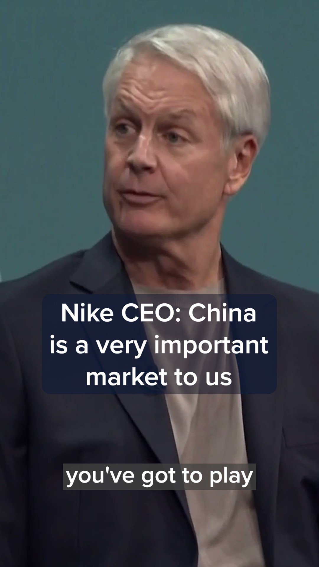 Nike CEO China is a very important market to us