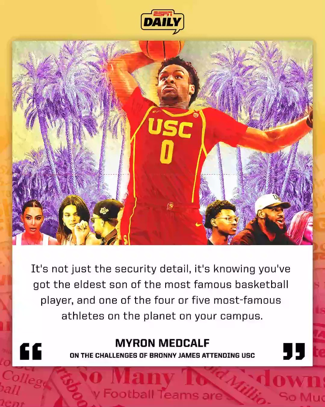 bronny james offers espn
