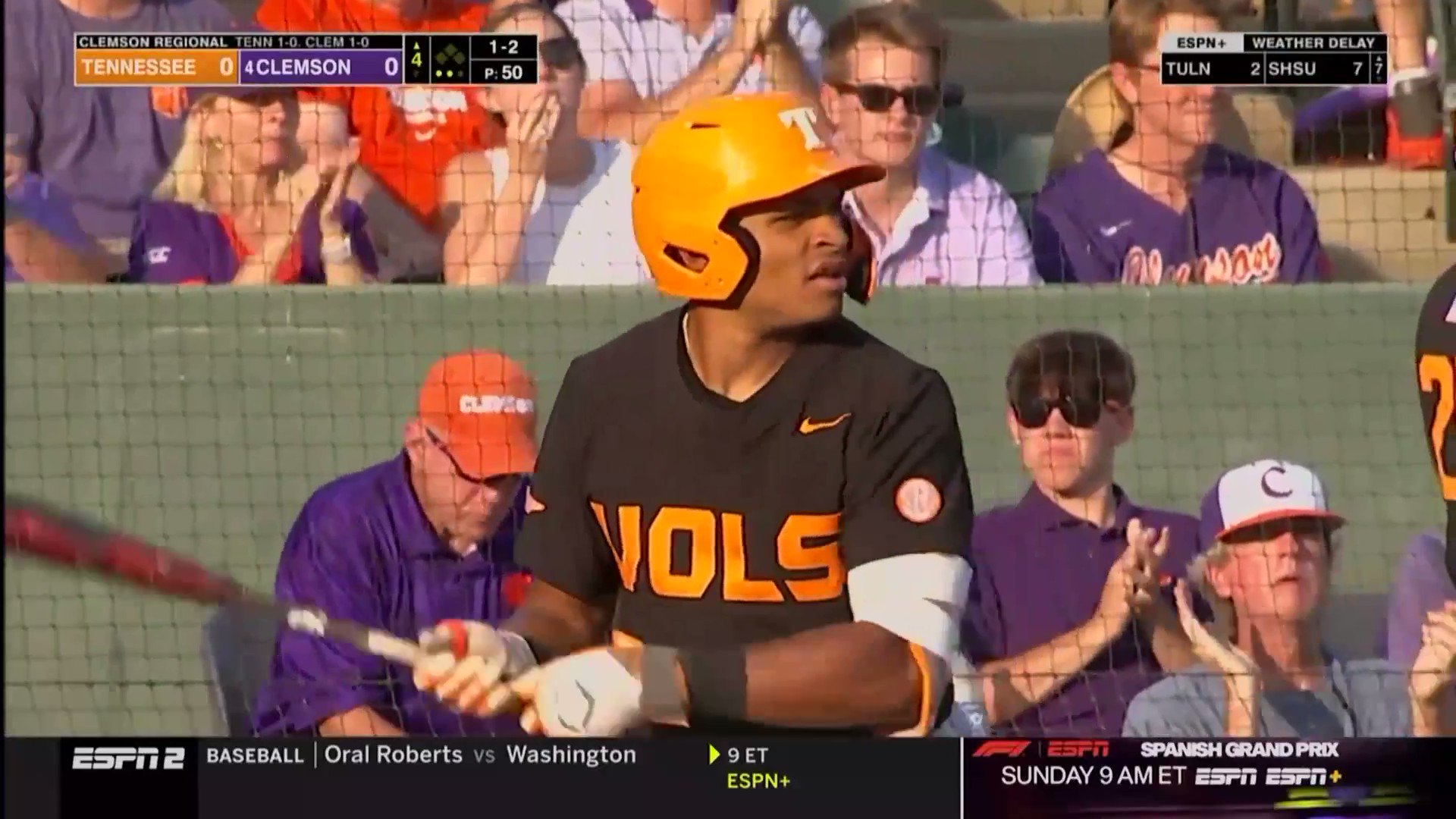 Tennessee Baseball on Twitter: T4  GIVE ME CHRISTIAN MOORE The Vols break  through with a solo shot from No. 1!! 📺  #GBO //  #OTH // #BeatClemson  / X