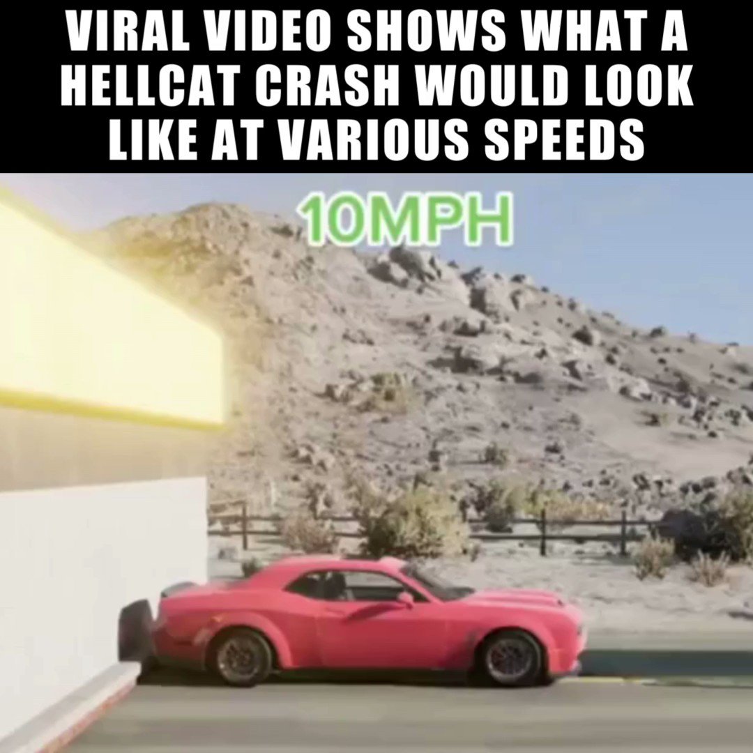 Viral videos shows what a car crash would look at various speeds