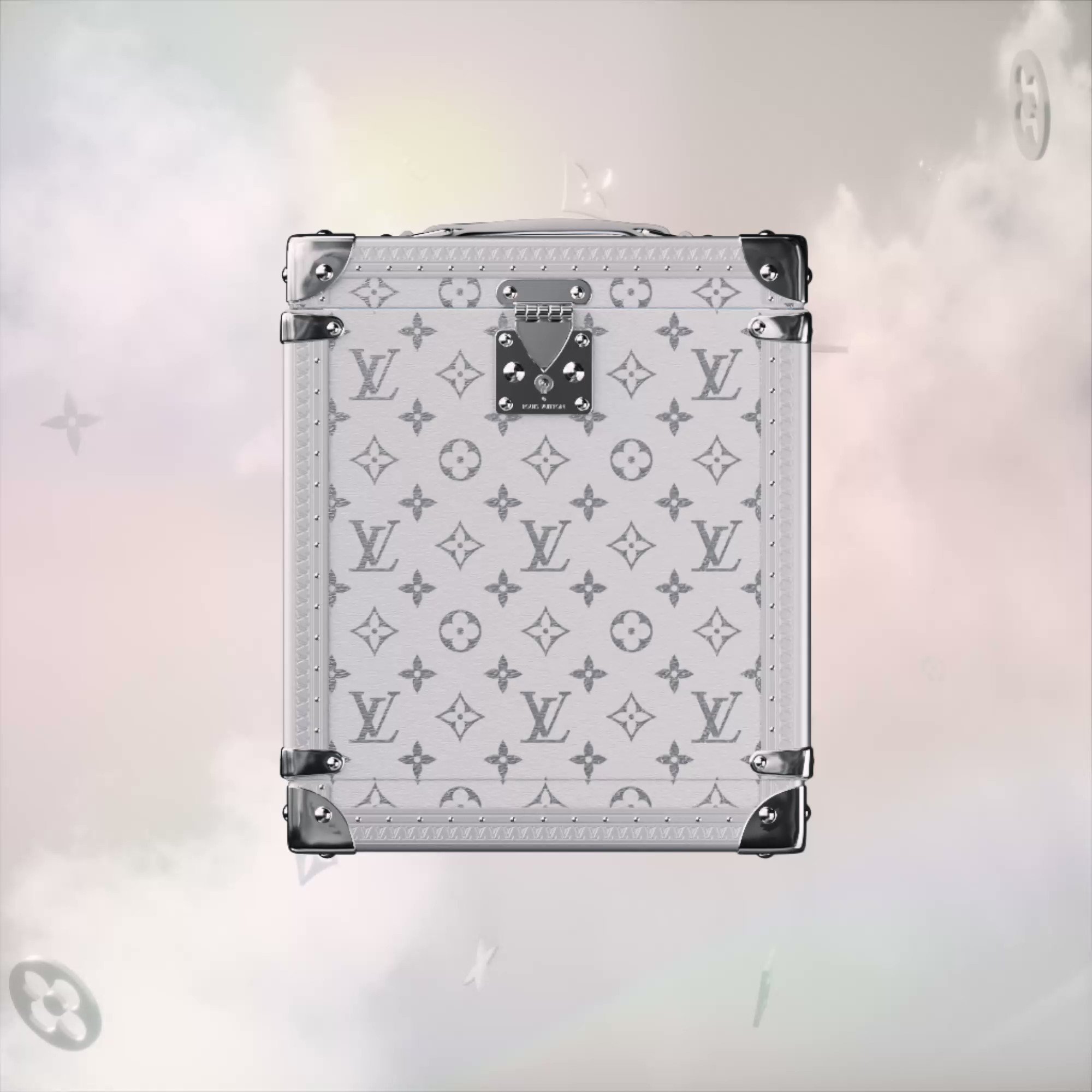 Louis Vuitton Clutch Box Monogram Titanium Silver in Titanium