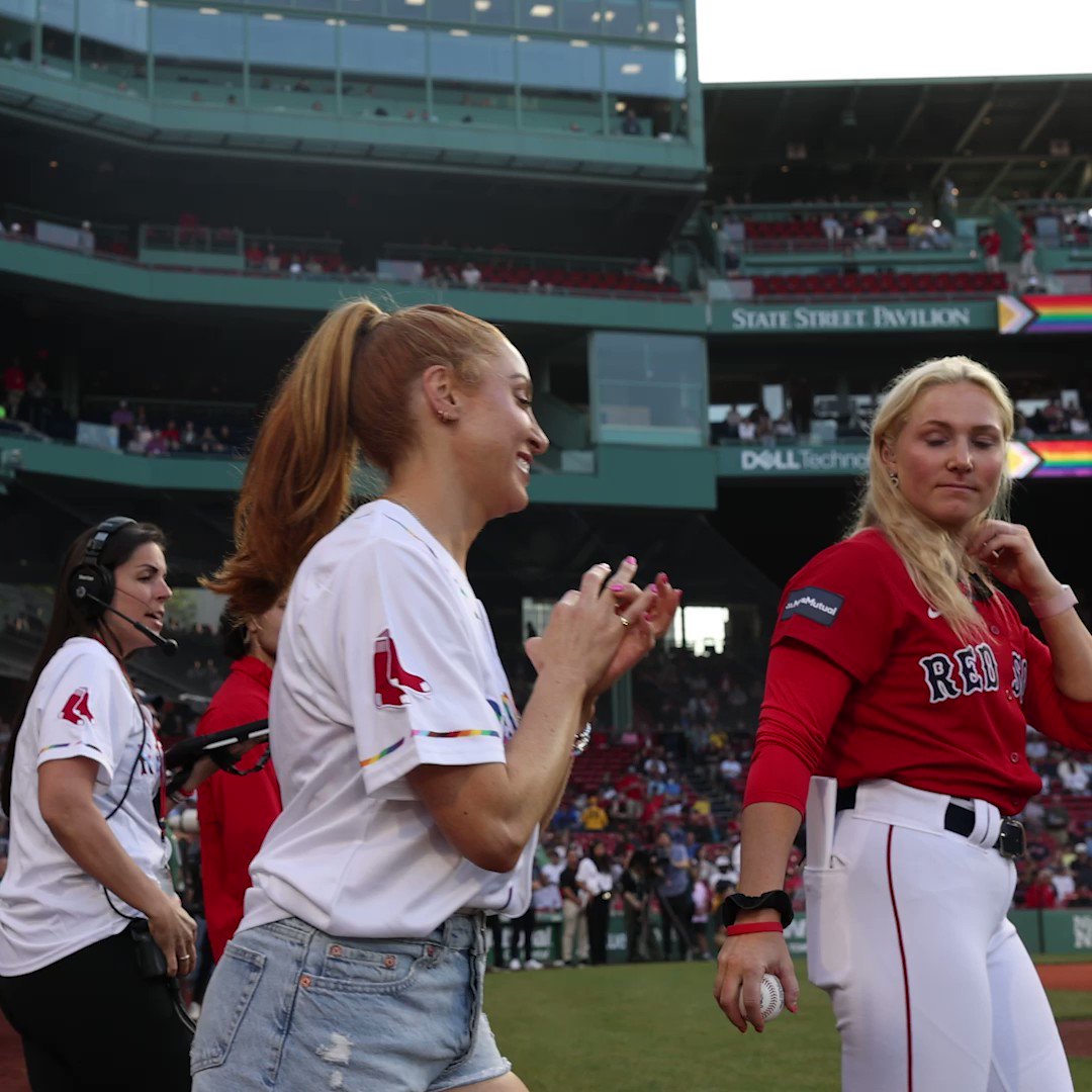 Red Sox on X: Peloton instructor Jess King took the hill for our Pride  Night ceremonial first pitch!  / X