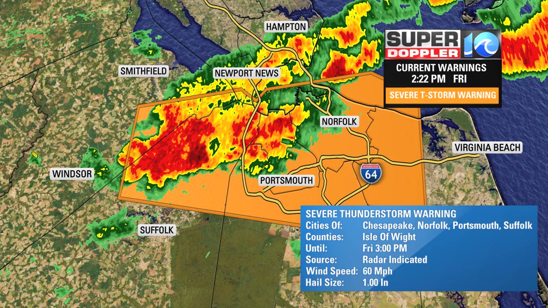 WAVY Weather on Twitter "SEVERE TSTORM WARNING for City of Norfolk