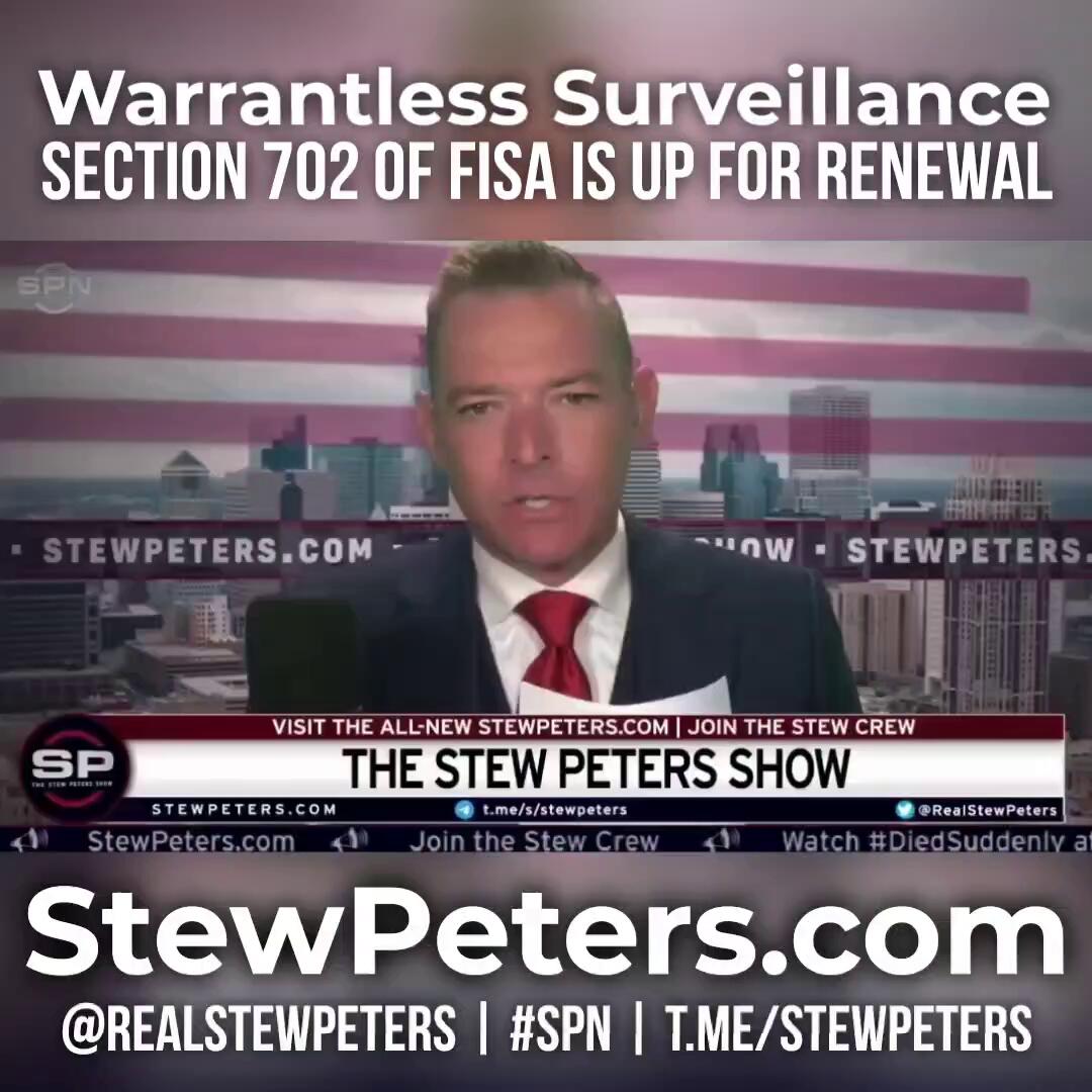 Stew peters on twitter national security has been used as the main