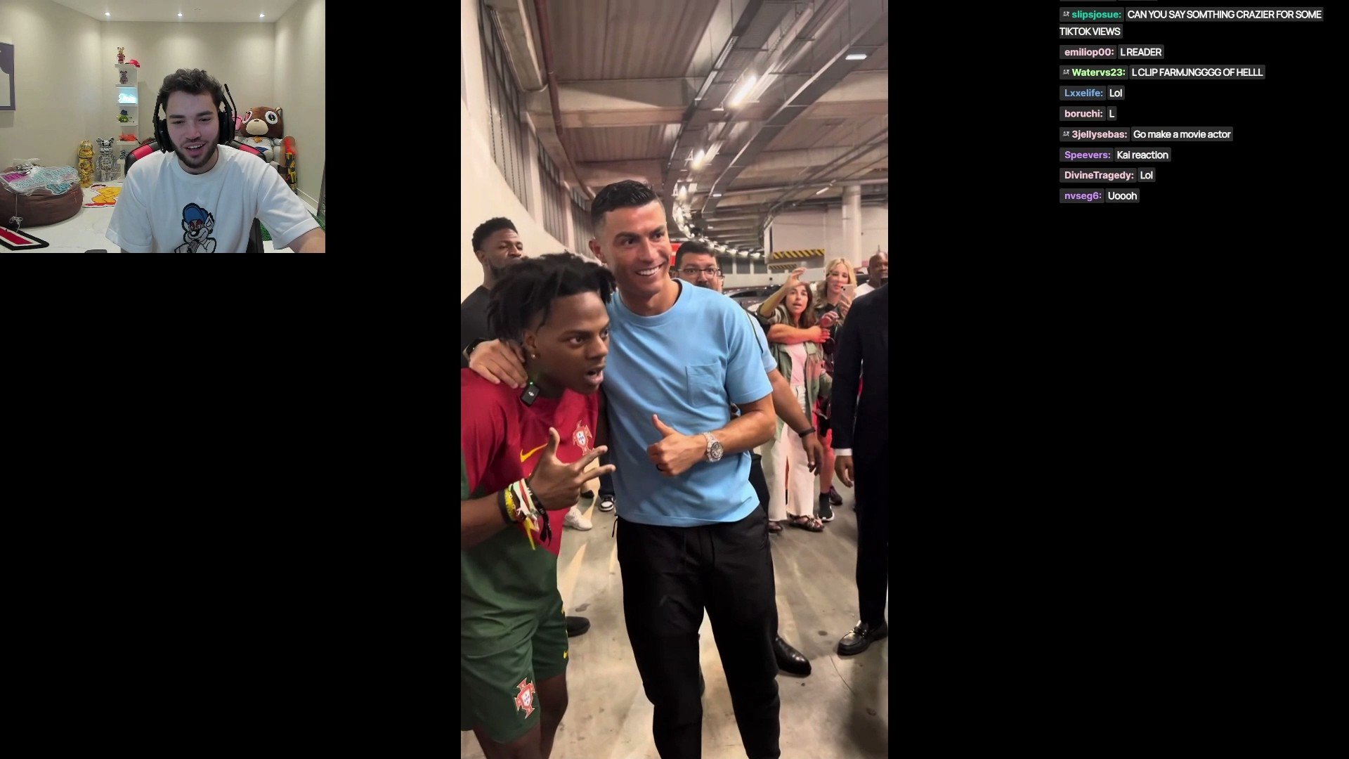 Adin Ross surprises IShowSpeed with a life-sized Ronaldo figure on the latter's 18th birthday
