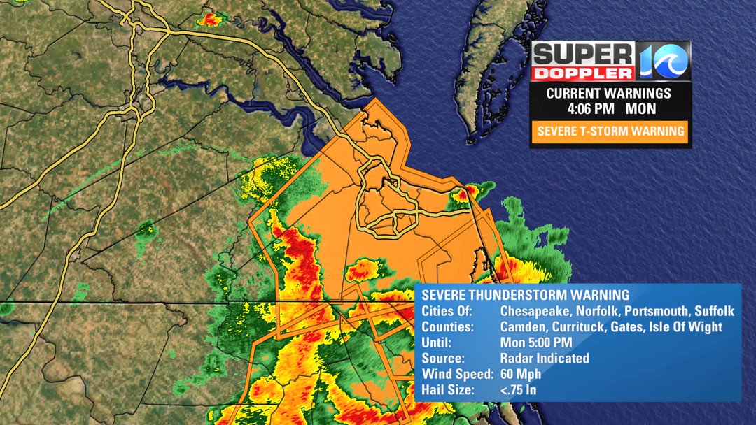 WAVY Weather on Twitter "SEVERE TSTORM WARNING for City of Virginia