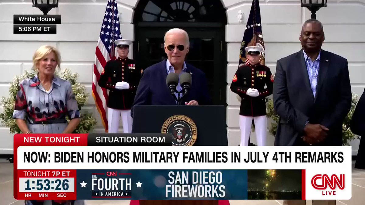 RT @CNNPolitics: President Biden honors military families in Fourth of July remarks https://t.co/EMCpN19OR2 https://t.co/hJeID3v0Px