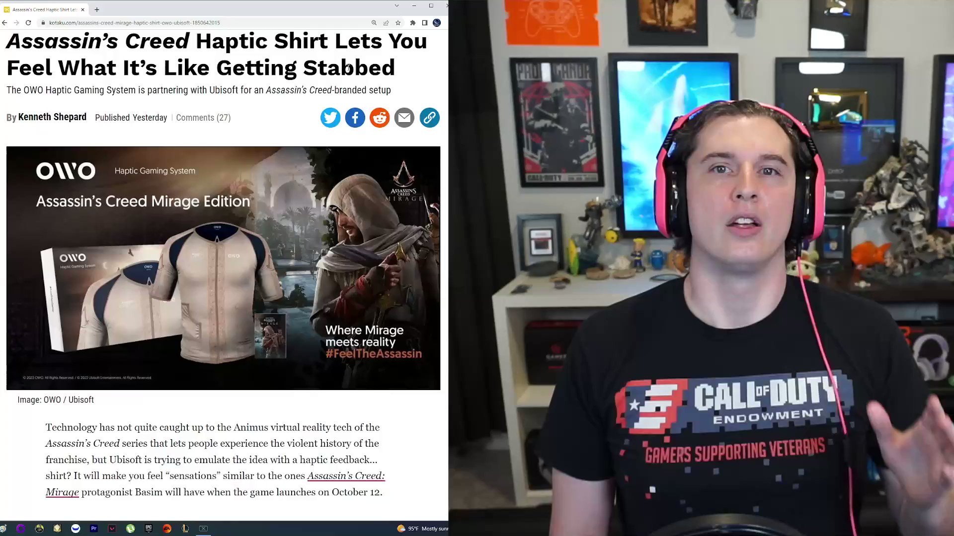 Assassin's Creed Haptic Shirt Lets You Feel Getting Stabbed