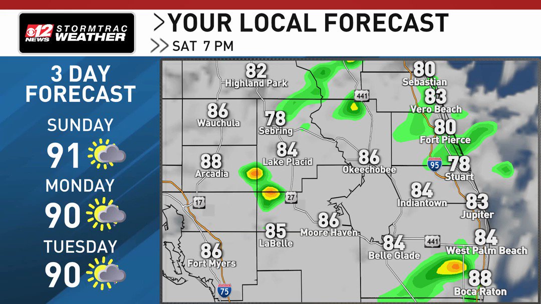 Good Evening! Get a glimpse at tonight's forecast now.

Read more about your forecast at https://t.co/6hToxfuBts #FLwx https://t.co/lwhFhMwrp0