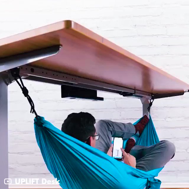 GiGadgets on X: This under desk hammock is for people who work long hours  in the office. Furniture maker @UPLIFTDesk created Under Desk Hammock to  provide a convenient resting place for customers