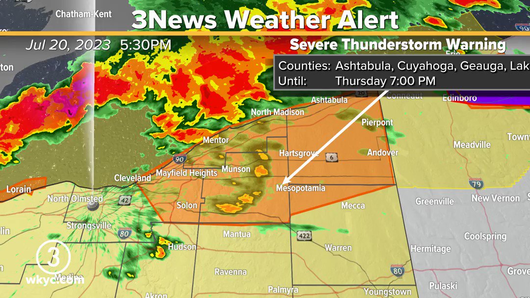 Betsy Kling 🌤️ on Twitter "Severe Thunderstorm Warning for the
