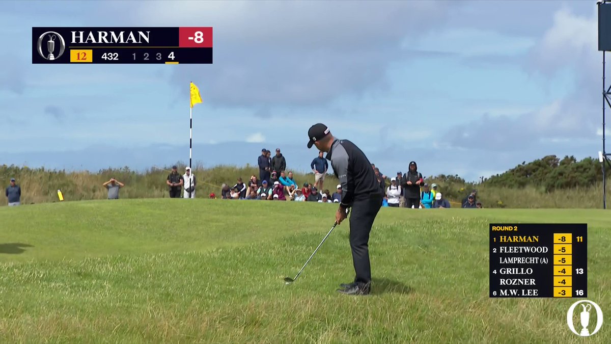 This magical chip-in at the 12th summarizes the kind of day @harmanbrian enjoyed at @theopen today. Could do no wrong, but it must have taken hawk-like focus and enormous skill.

10-under through 36 emulates Tiger Woods (2006) and Rory McIlroy (2014)

 https://t.co/RmqO86IIQj