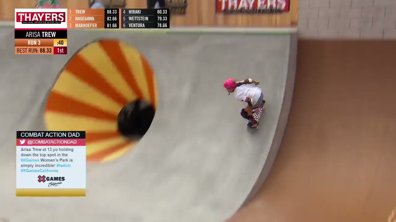 X Games on Twitter "13yearold Arisa Trew wins MonsterEnergy Women’s