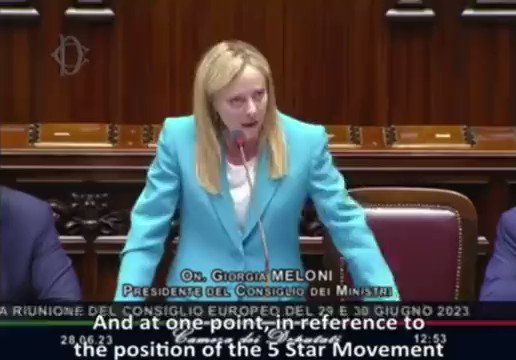 Yasmina on Twitter: "Georgia Meloni at her best. Italian Prime Minister