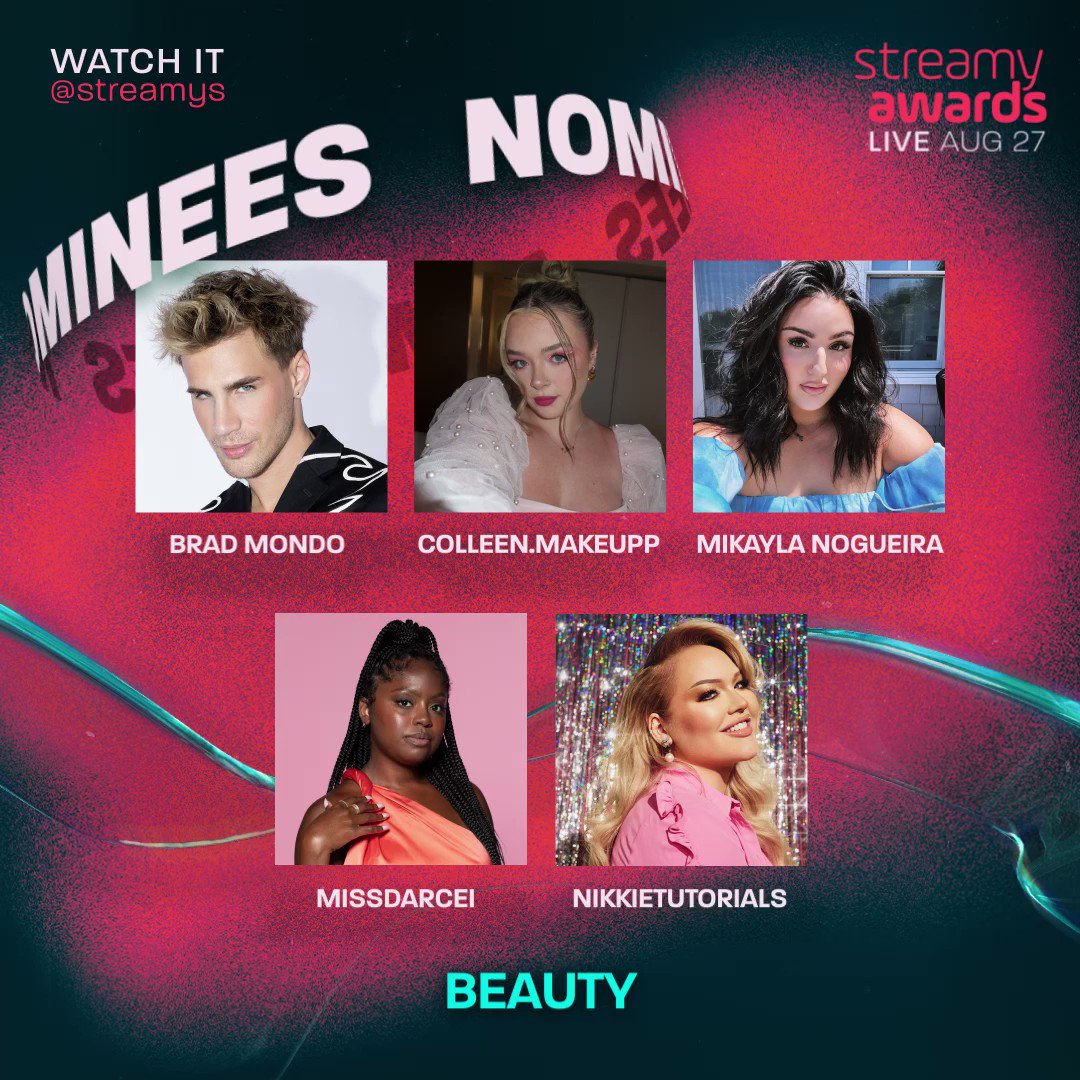 Streamy Awards on Twitter "Beauty Nominees ♦️ bradmondonyc ♦️ colleen