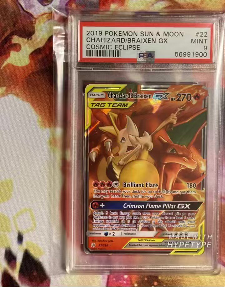 Charizard E Braixen GX Pokémon Carta Em Português 22/236