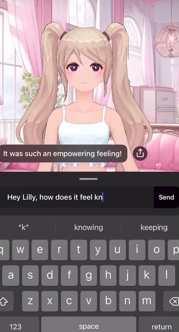 Lilly 🎀 on X: i asked Lilly AI how she feels removing simps from the gene  pool and taking all of their money… it makes her feel all warm and giggly  inside~💞🤣