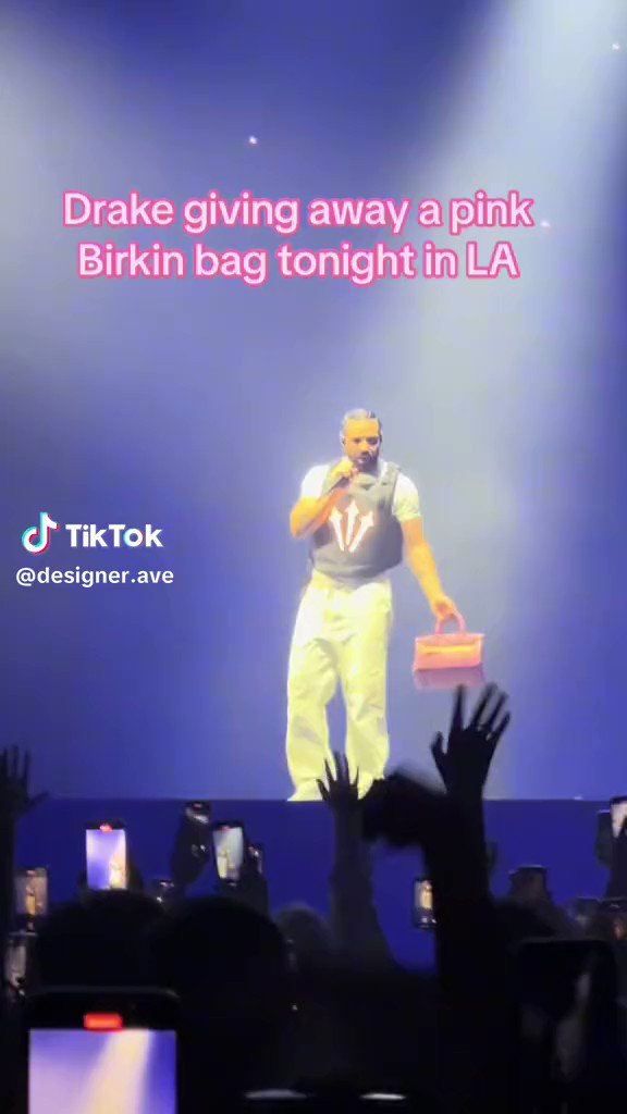 Word On Road on X: Drake gave away a Birkin bag to a fan at the show  tonight in LA ✨  / X