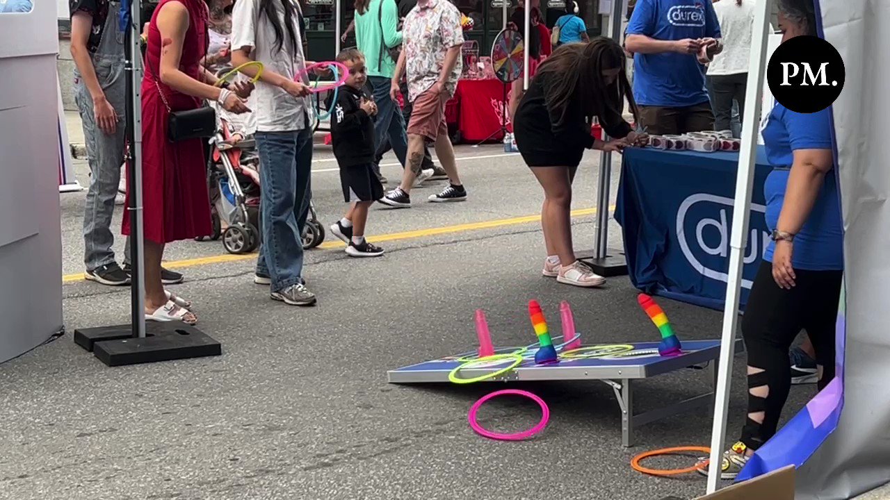 The Post Millennial on X: Children watch a dildo ring toss game be played  at Capital Pride in Ottawa. Footage by @BethBaisch t.coDElvFqXqpu   X